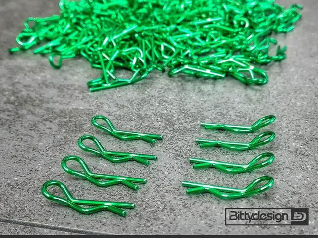 Bittydesign 1/8 Body Clips Kit 8pcs Grün (4L+4R)