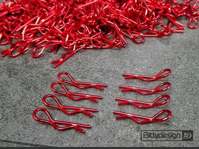 Bittydesign 1/8 Body Clips Kit 8pcs Rot (4L+4R)