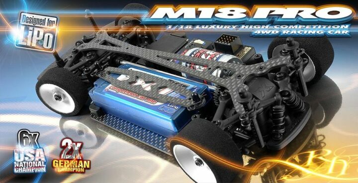 XRAY M18PRO LiPo - 4WD SHAFT DRIVE 1/18 MICRO CAR Bausatz XRAY 380003 – Bild 3