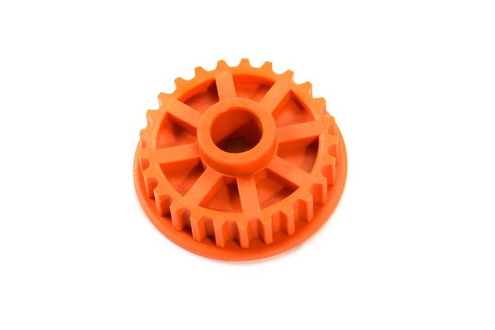 Zahnriemenrad - orange - 25Z - Mittelwelle SEITE -