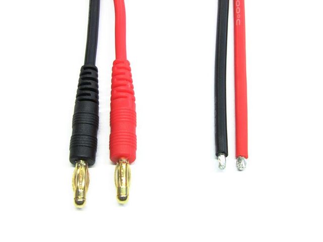 Kabel 14AWG mit 4mm Bananenstecker 40cm