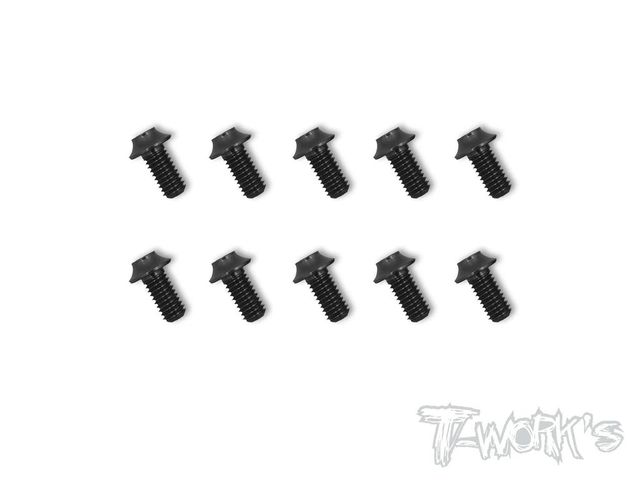 7075-T6 ALU Schrauben 3x6mm UFO Head Schwarz (10)