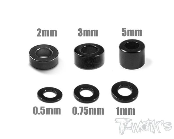 Aluminum 3mm Bore Washer Set 0.5