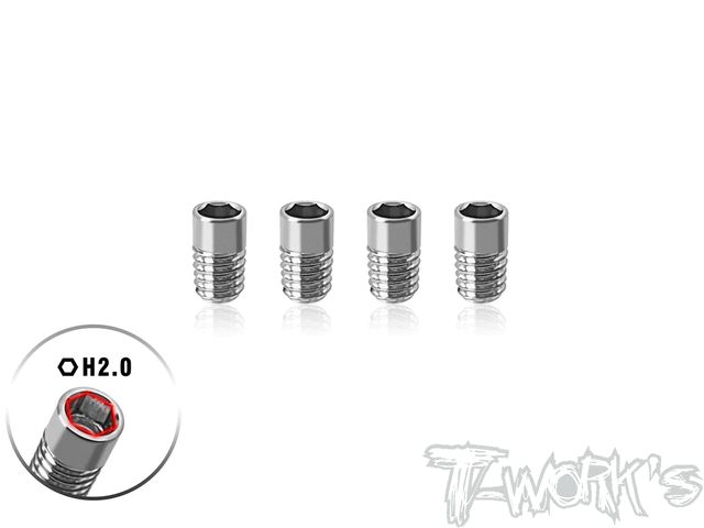 64 Titanium Flexible Set Screw M3x3mm 4pcs.