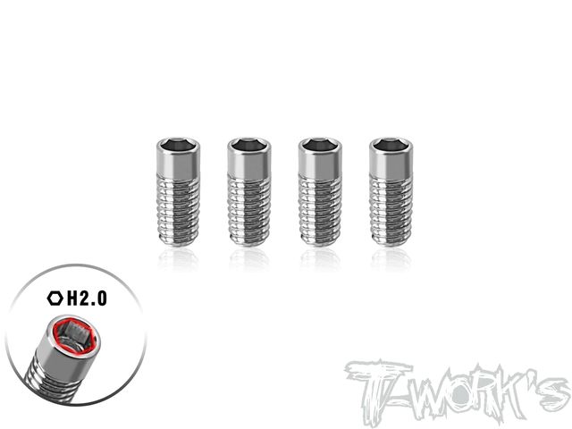 64 Titanium Flexible Set Screw M3x5mm 4pcs.
