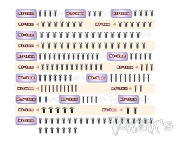 64 Titanium Screw set ( UFO Head ) 160pcs.(For Mug
