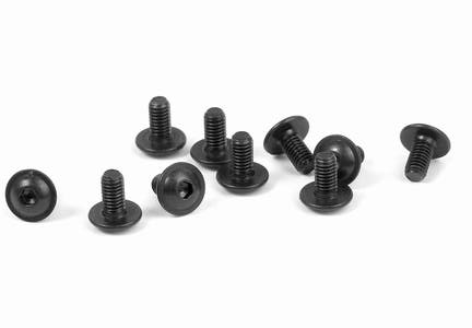 Inbusschrauben Rundkopf mit Flansch SH M3x6  (10)