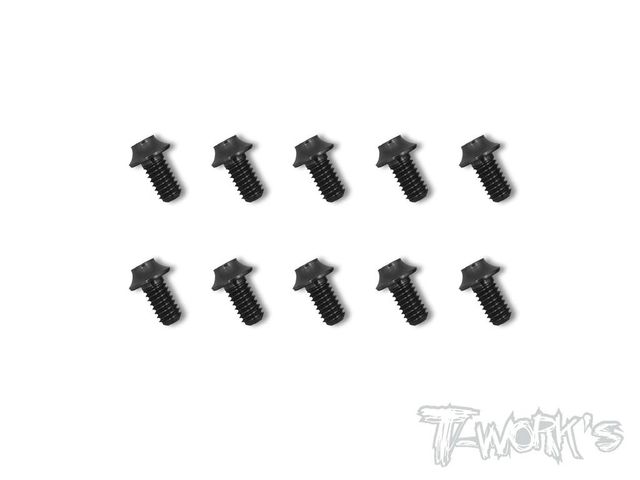 7075-T6 ALU Schrauben 3x5mm UFO Head Schwarz (10)