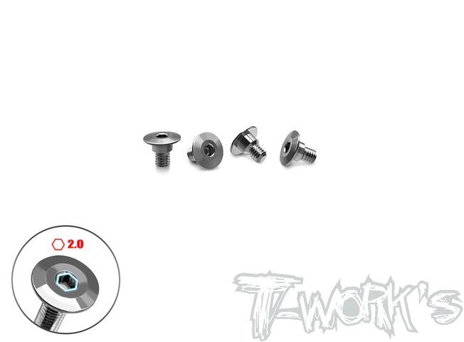 64 Titanium Servo Screw ( 3x3mm ) 4pcs.
