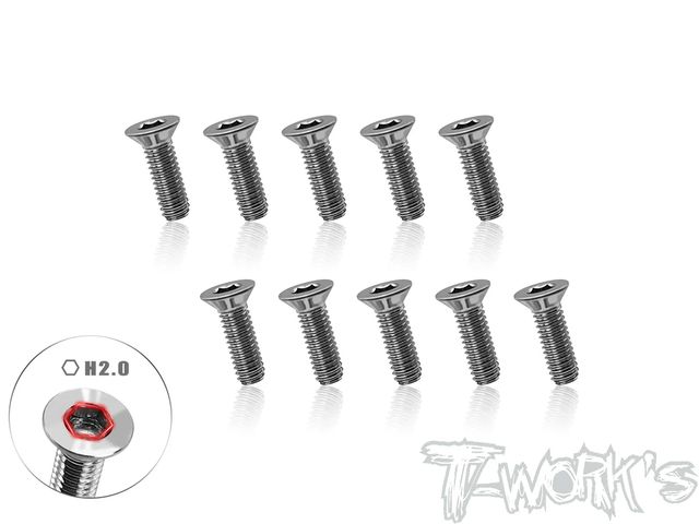 64 Titanium 2.5x8mm Hex. Countersink Screw (2mm H