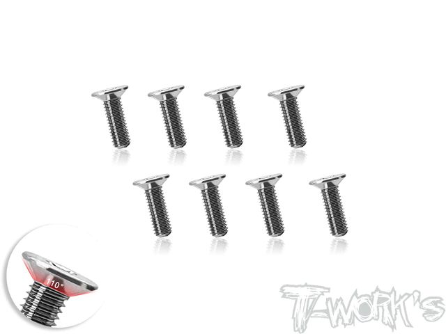 Titan Schrauben 3x8mm 110-Grad-Senkkopfschrauben (