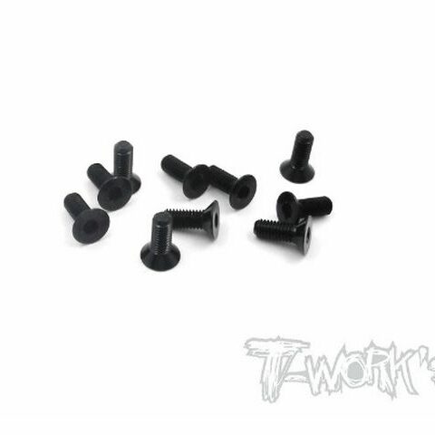 ALU 7075-T6 Senkkopfschrauben 3x8mm Schwarz (10)