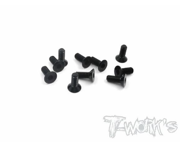 ALU 7075-T6 Senkkopfschrauben 3x8mm Schwarz (10)