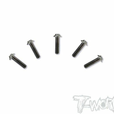 64 Titanium 2.5x10mm Hex. Socket UFO Head Screw 5Pcs.