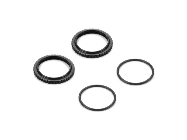 XLP2 Stossdämpfer-Alu-Einstellmuttern - SCHWARZ (2