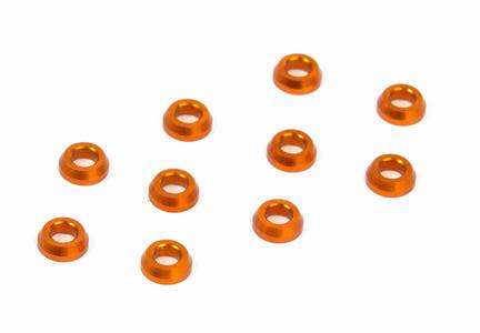 ALU Scheiben konisch 3x6x2.0MM - orange (10)
