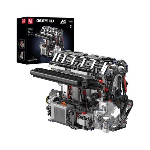 Mould King - Motorisierter L4-Benzinmotor