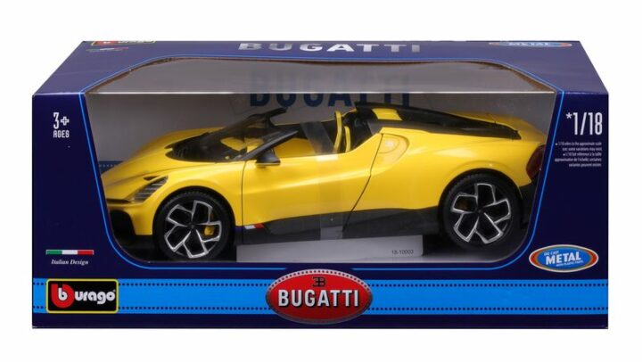 BURAGO Bugatti Mistral 1/18 gelb – Bild 4