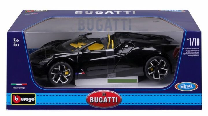 BURAGO Bugatti Mistral 1/18 schwarz – Bild 4