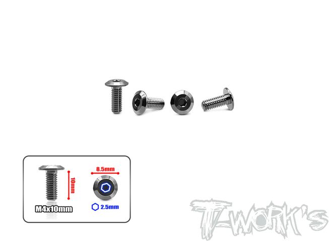 64 Titanium Screw 4x10mm 4pcs.