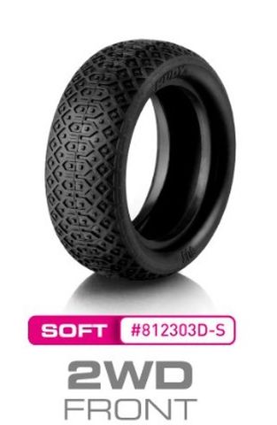 HUDY 1/10 OFF-ROAD REIFEN 2WD FRONT DIRT - 303 - S