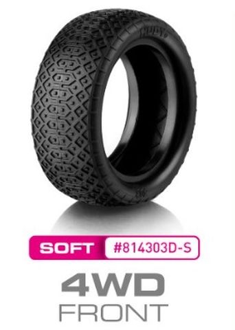 HUDY 1/10 OFF-ROAD REIFEN 4WD FRONT DIRT - 303 - S