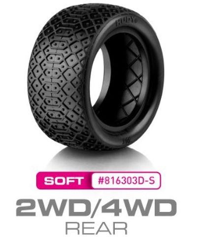 HUDY 1/10 OFF-ROAD REIFEN 2WD/4WD REAR DIRT - 303