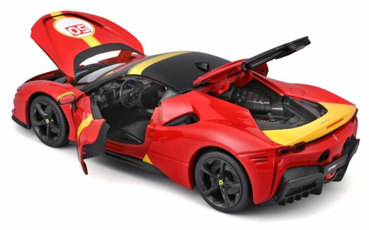 BURAGO Ferrari R&P SF90 Stradale Assetto Fiorano 1/18 rot – Bild 3