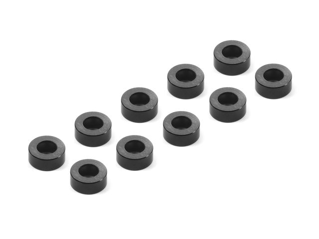 ALU Distanzscheiben 3x6x2.5MM - SCHWARZ (10)