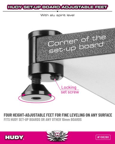 HUDY Füsse einstellbar zu SET-UP BOARD mit Dicke 10mm (4)
HUDY 108280 – Bild 3